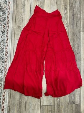 Forever 21 Red Wide-Leg Palazzo Pants